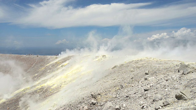 风之岛上的火山窝视频素材