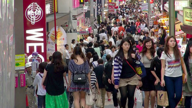 原宿竹下街视频素材