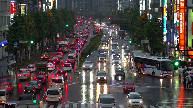 新宿在雨中视频素材