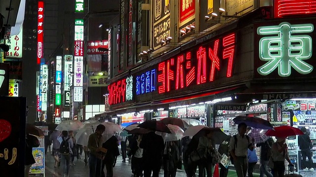 新宿在雨中视频素材