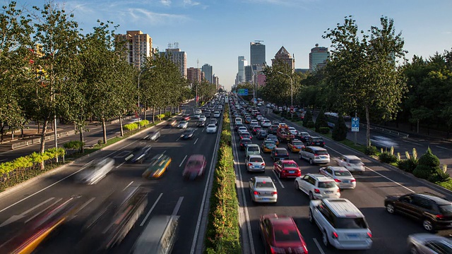 T/L WS主要道路交通/中国北京视频素材