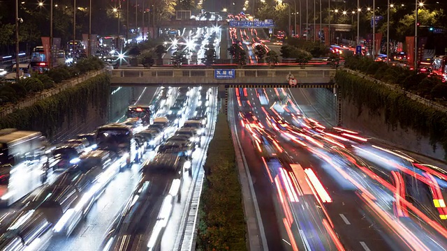 主要道路交通/北京，中国视频素材