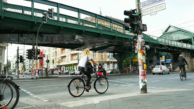 柏林埃伯斯瓦尔德街车站的街景视频素材