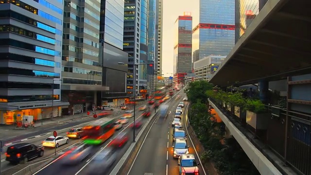 日落城市城市视频素材