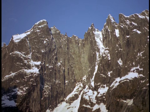 PAN雪山的山峰/ Trollveggan / Romsdal，挪威视频素材