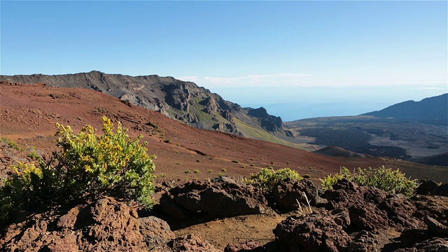 夏威夷毛伊岛，哈雷阿卡拉国家公园，哈雷阿卡拉火山口视频素材