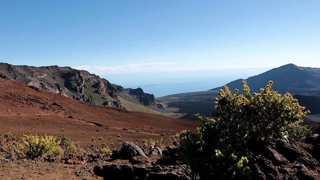 夏威夷毛伊岛，哈雷阿卡拉国家公园，哈雷阿卡拉火山口视频素材