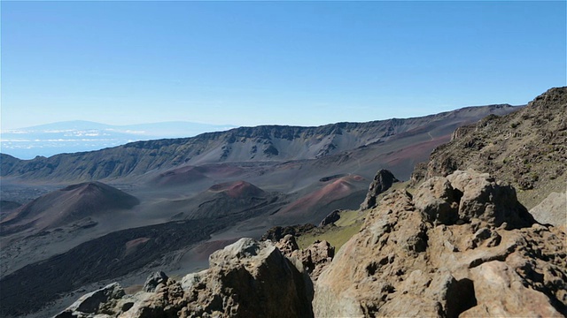 夏威夷毛伊岛，哈雷阿卡拉国家公园，哈雷阿卡拉火山口视频素材