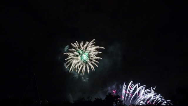 时间流逝-烟花表演视频素材