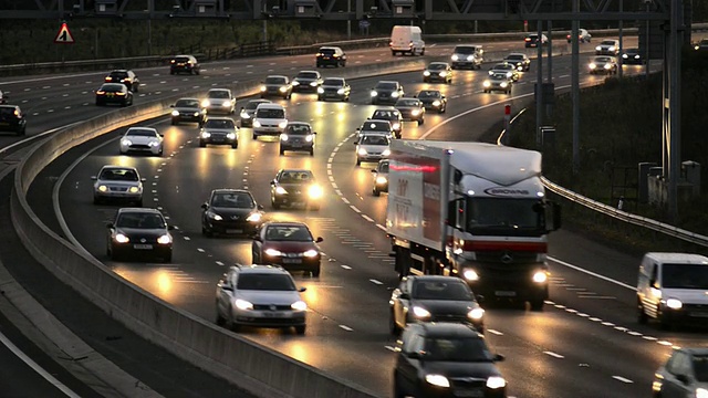 M25高速公路尖峰时间视频素材