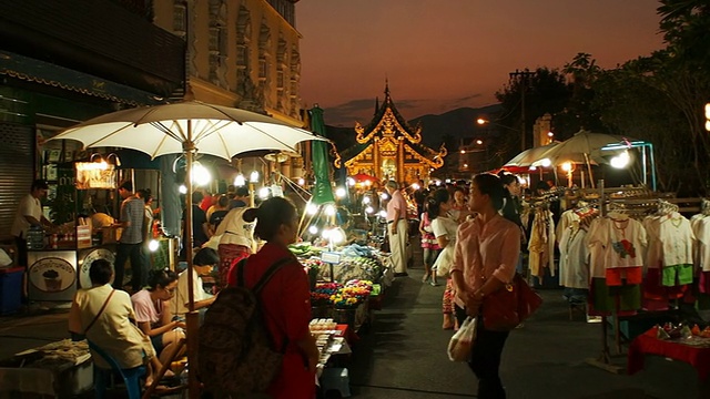 星期日市场步行街视频素材