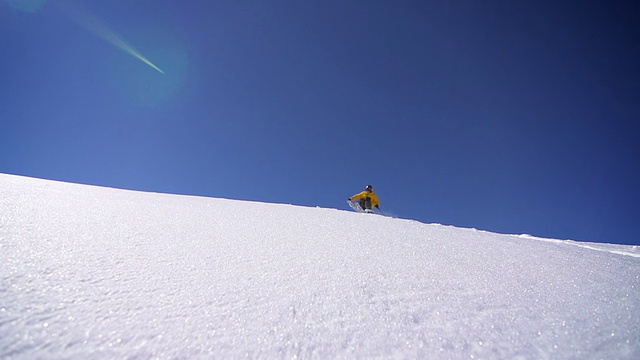 自由滑雪粉滑雪视频素材