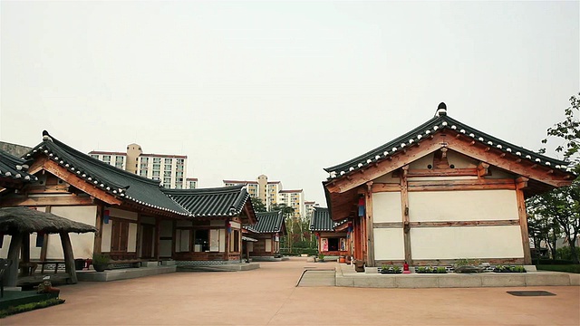 Jeonju Hanongmaeul(由韩国传统房屋组成的村庄)视频素材