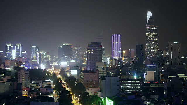 胡志明市夜景视频素材