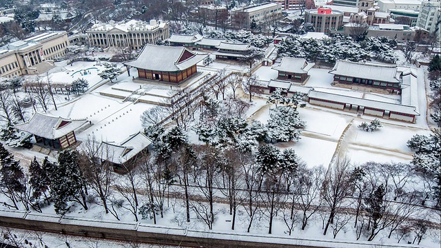 德sugung宫正和全楼的雪景视频素材