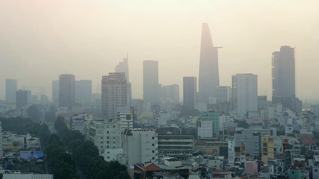 越南胡志明市的日出景观。视频素材