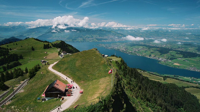 Rigi Kulm和Pilatus山的夏季视频素材