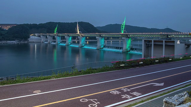 江川堡(灌溉水库)夜景视频素材