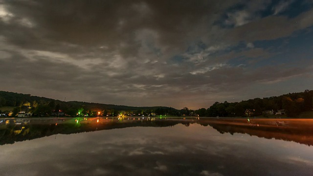 《夜湖时光流逝》视频素材