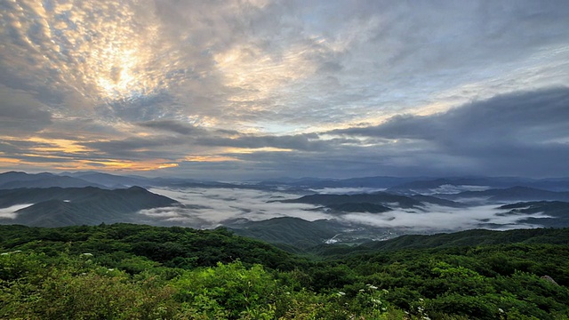 江原道太极山云海美景视频素材