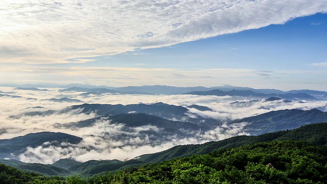 江原道太极山云海美景视频素材