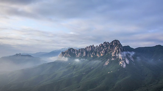 雪山蔚山岩云海景观视频素材