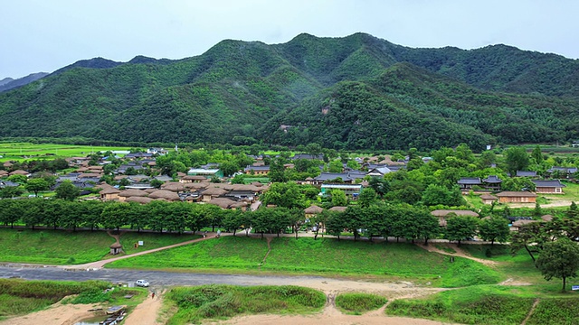 Hahoemaeul(历史村)景观一览视频素材