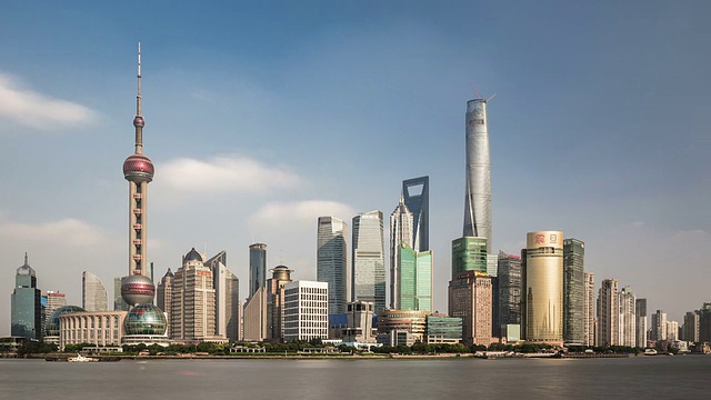 T/L WS PAN Shanghai Skyline /上海，中国视频素材