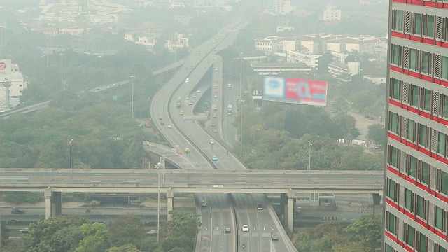 曼谷高速公路，时间流逝视频素材