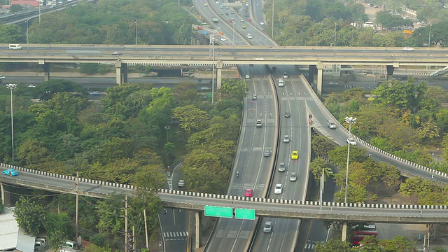 曼谷高速公路，时间流逝视频素材