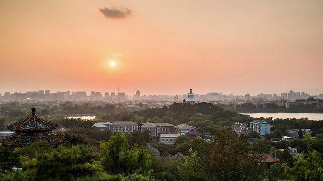 北京日落T / L视频素材