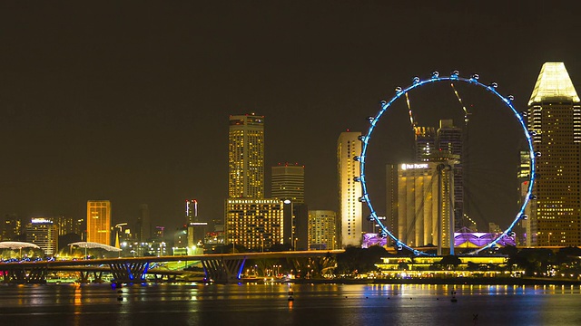 新加坡夜光城市景观视频素材