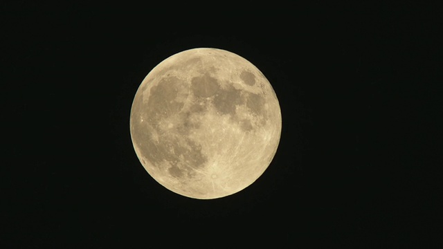 橙色满月在夜空中升起/比弗顿，俄勒冈，美国视频下载