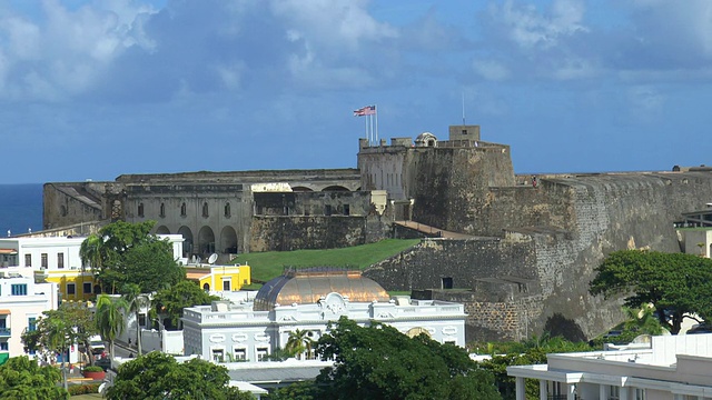 Castillo de San Cristóbal - 波多黎各圣胡安视频素材