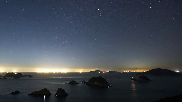 哈利海桑国家海洋公园的夜景和天空景观视频素材