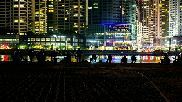 海云台夜景视频素材