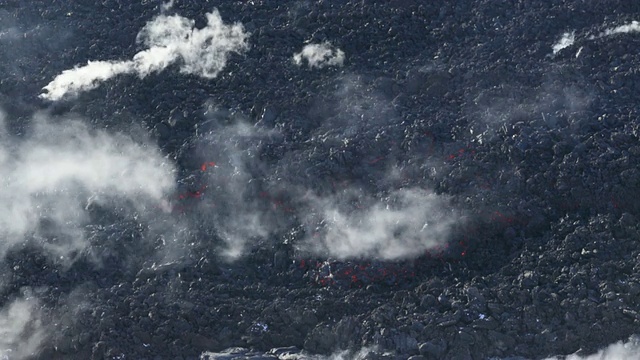 俄罗斯堪察加半岛火山喷发。岩浆视频素材