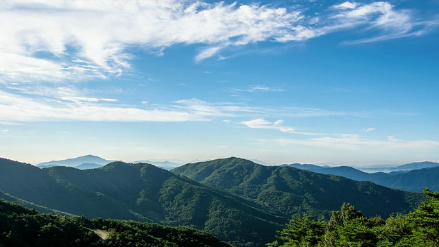 山水和流动的云视频素材