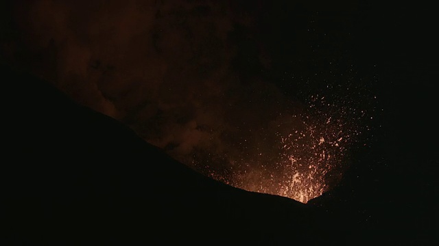 火山。火山喷发。俄罗斯堪察加半岛。视频素材