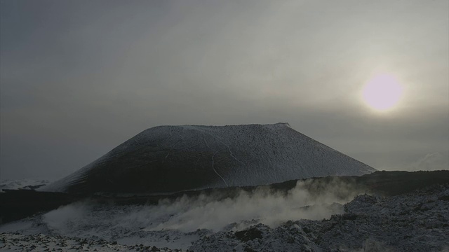 火山。俄罗斯堪察加半岛。视频素材