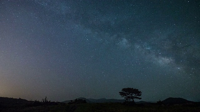 济州岛hallasan山的银河景观视频素材