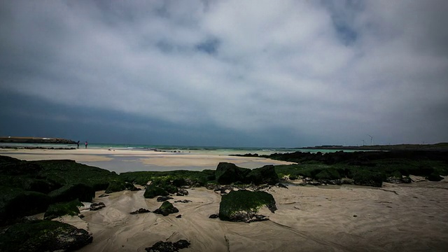 济州岛玄武岩海滩视频素材