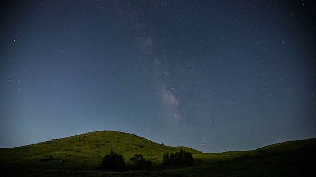 永纽瑞姆(寄生火山)的夜景和天空视频素材