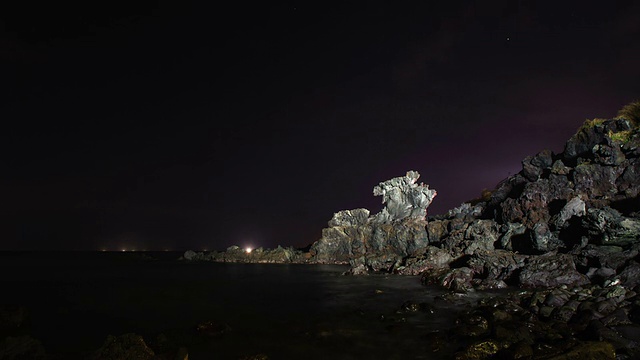 永美日海滩夜景视频素材