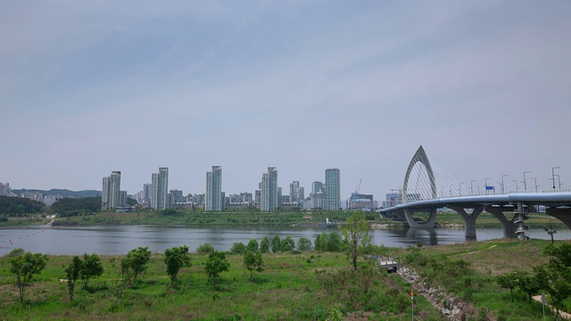 世宗市(韩国新行政城市)韩都桥景观视频素材