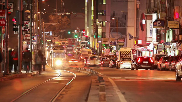 HD:Time Lapse Traffic，伊斯坦布尔，卡迪科伊，土耳其视频素材