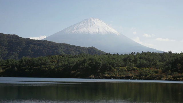 从斋子湖看富士山视频素材