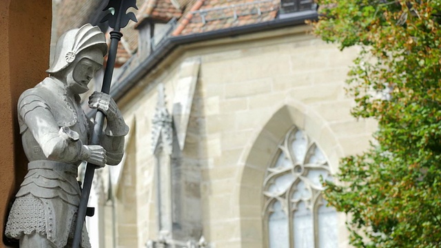 PAN Rothenburg Figure Of St. George (4K/超高清到高清)视频素材