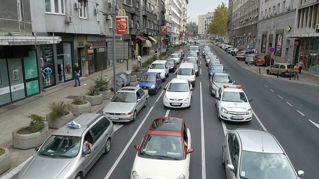 城市交通堵塞鸟瞰图视频素材