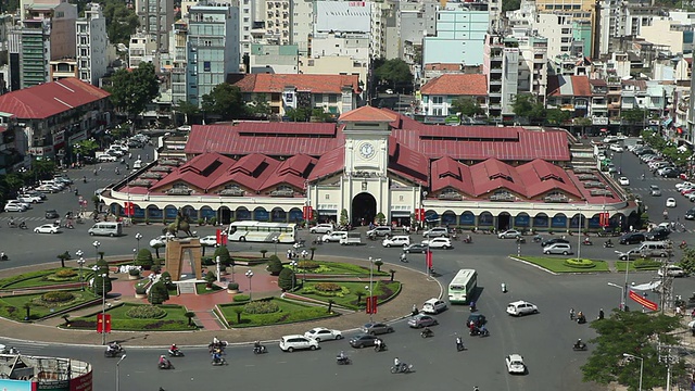 越南胡志明市本清市场视频素材